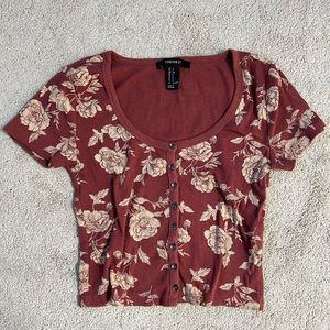 Forever 21 rose crop top